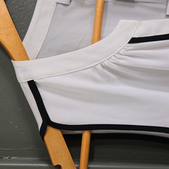 Calvin Klein Ivory/Black Sleeveless Top - Picture 2 of 7